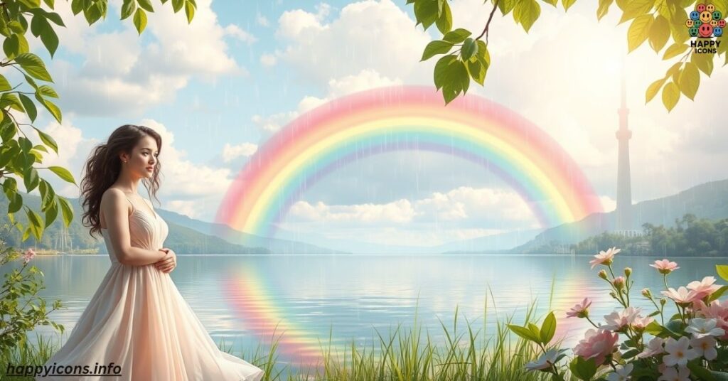 Beautiful as a rainbow after the rain.