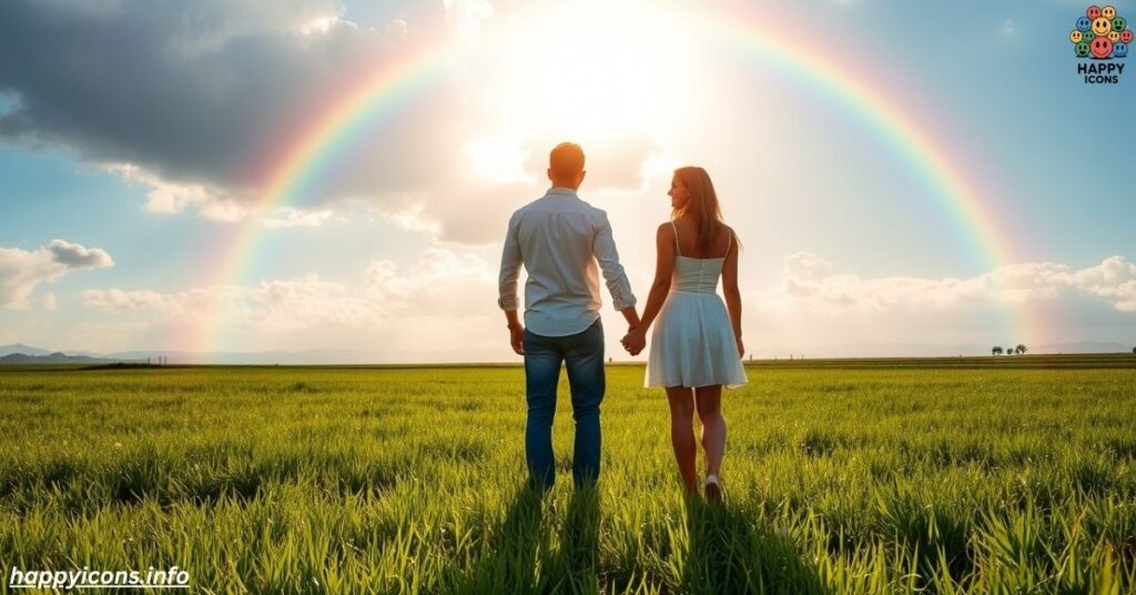 Love is as bright as a rainbow.