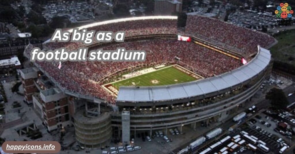 As big as a football stadium