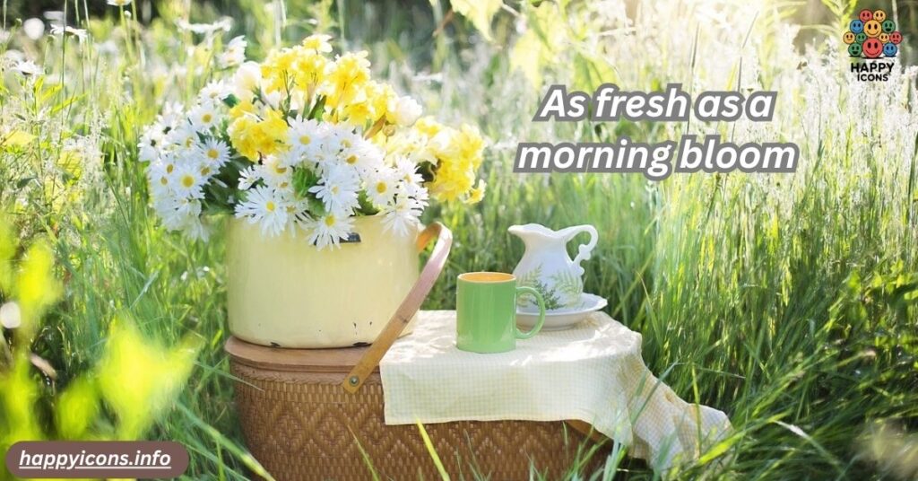 As fresh as a morning bloom