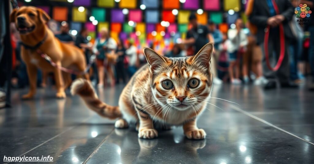 As nervous as a cat at a dog show