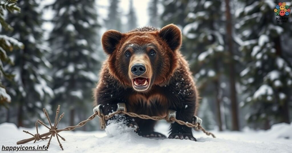 As scared as a bear in a trap