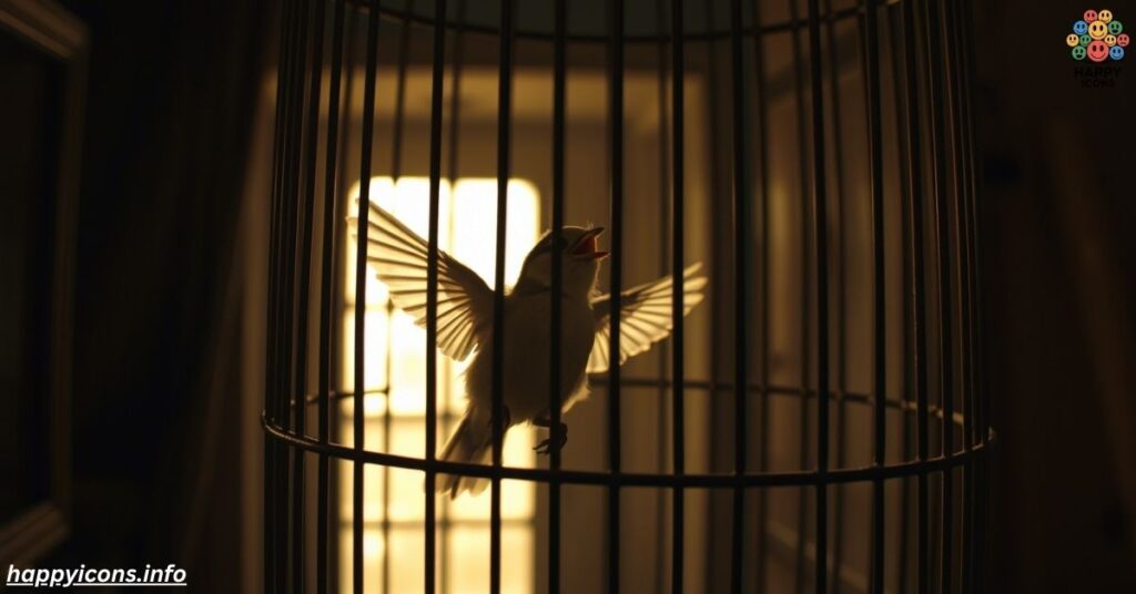 As scared as a bird in a cage
