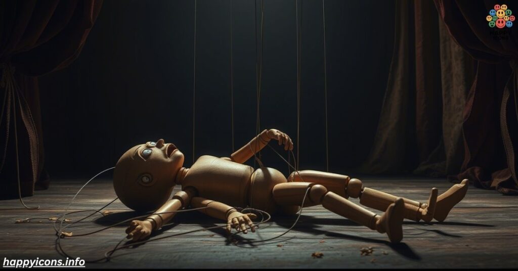As scared as a puppet with cut strings