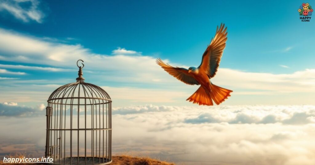 Like a bird released from a cage
