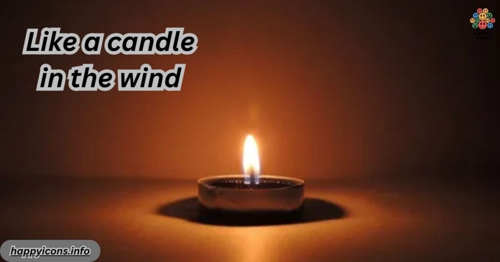 Like a candle in the wind