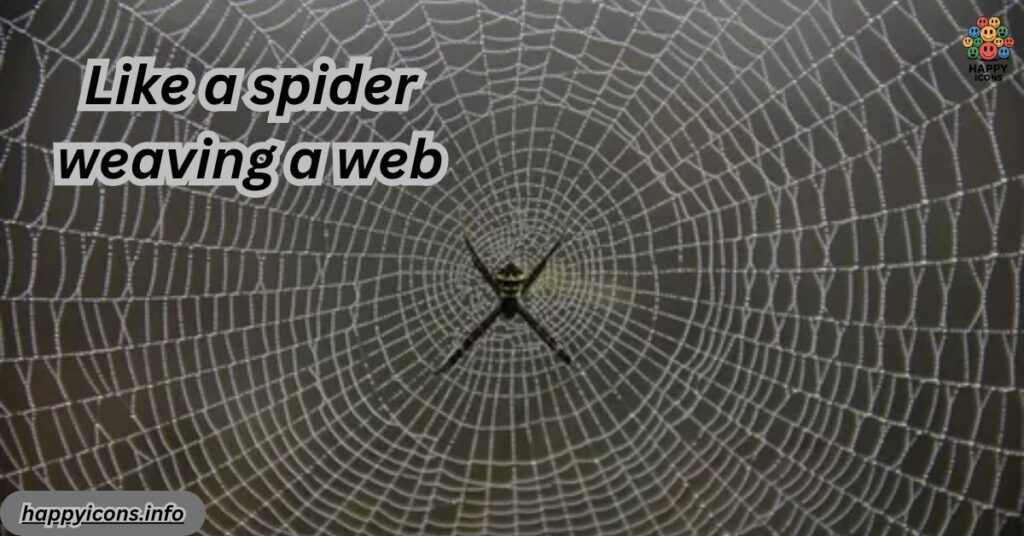 Like a spider weaving a web