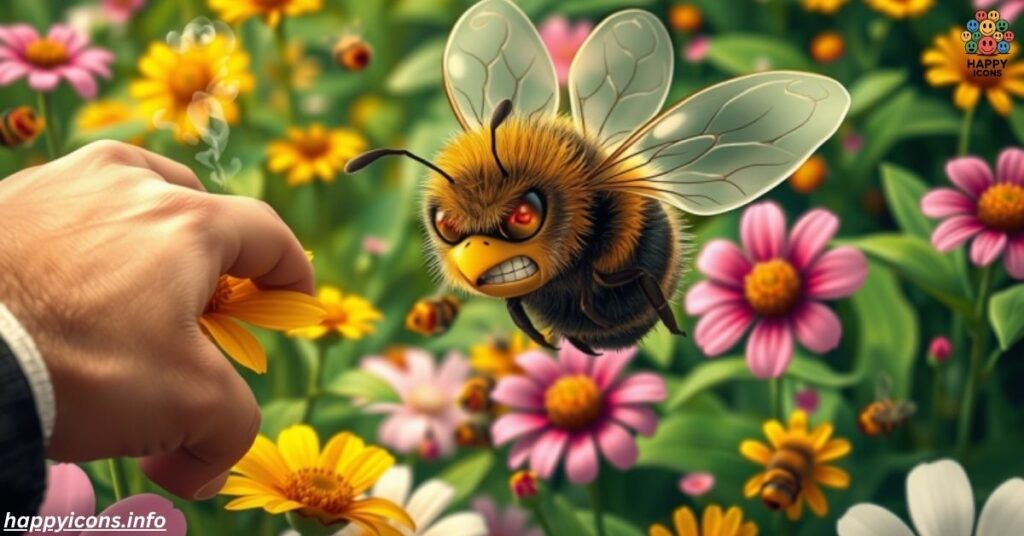 Mad as a bee in a flower garden