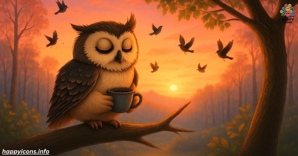 Tired as a night owl at dawn
