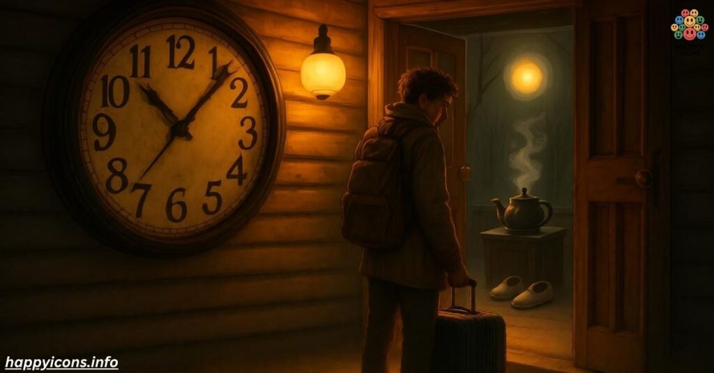 Tired as a traveler returning home