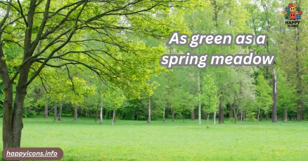 As green as a spring meadow