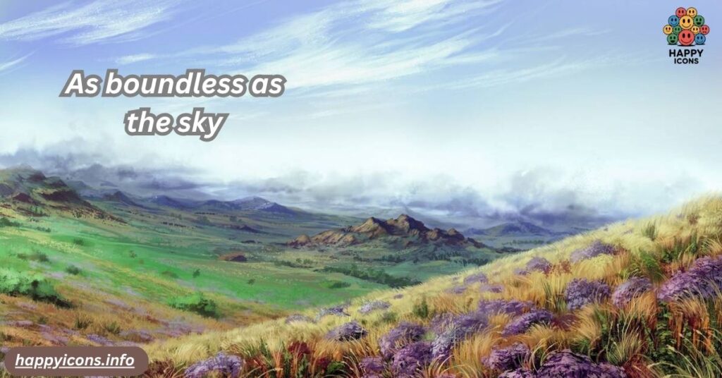 As boundless as the sky