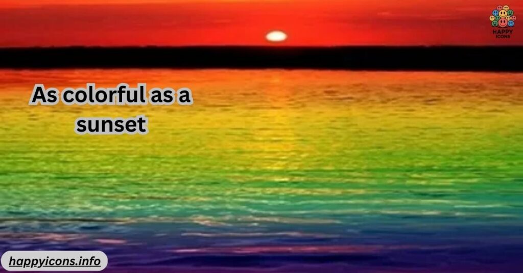 As colorful as a sunset