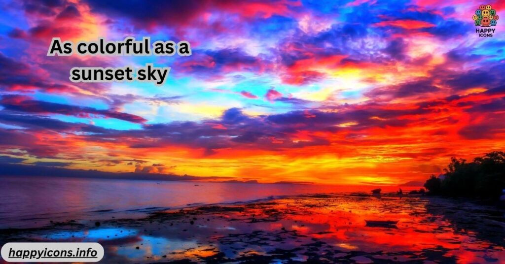 As colorful as a sunset sky