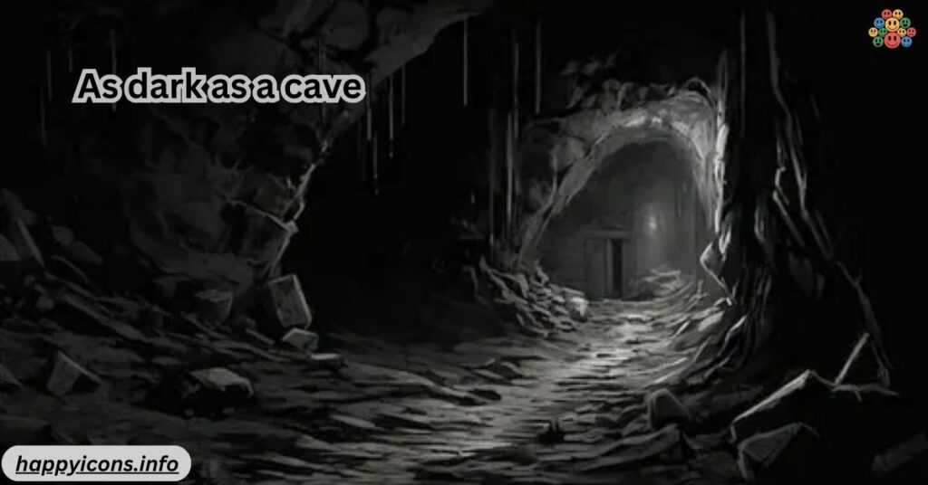 As dark as a cave