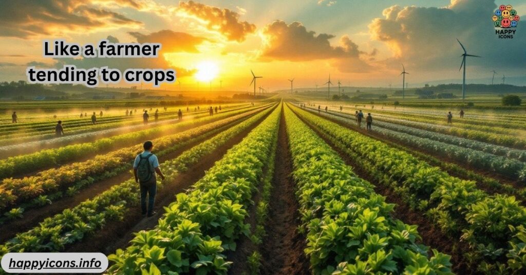 Like a farmer tending to crops