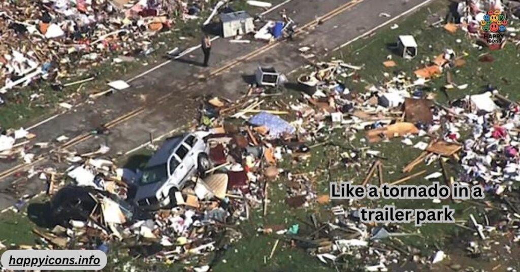 Like a tornado in a trailer park