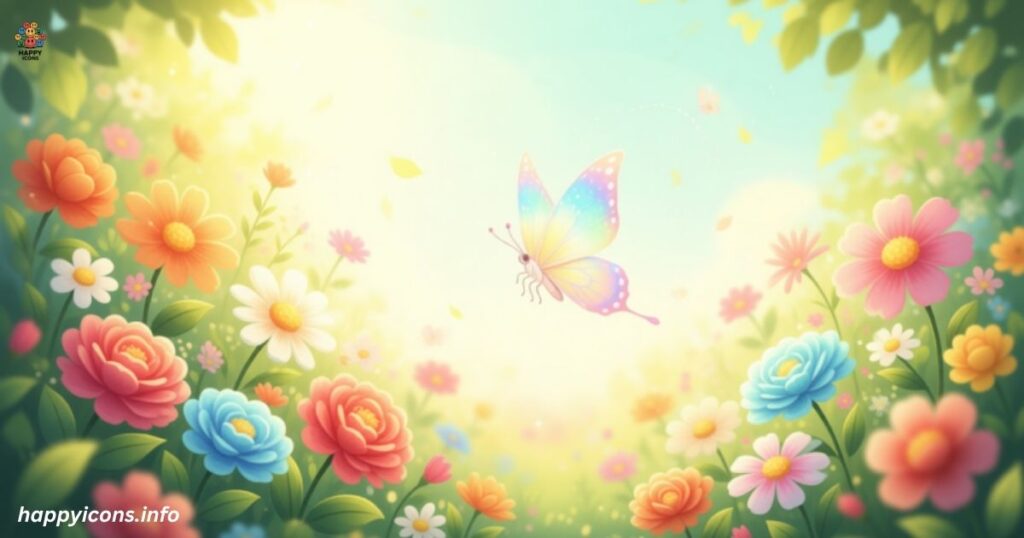 Like a butterfly in a garden